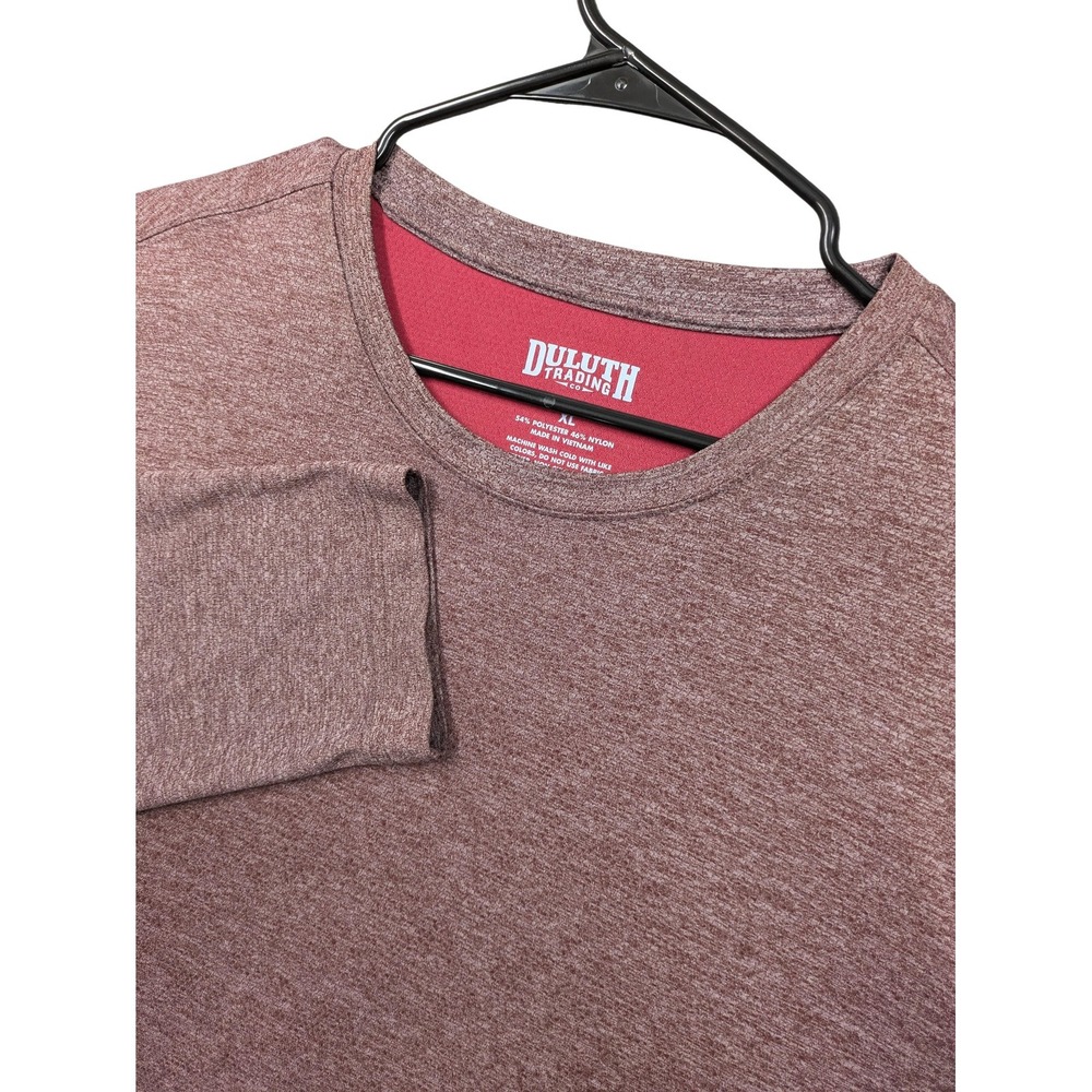 Duluth Trading Co Shirt Mens XL Red Relaxed Fit Long Sleeve Tagless Tee